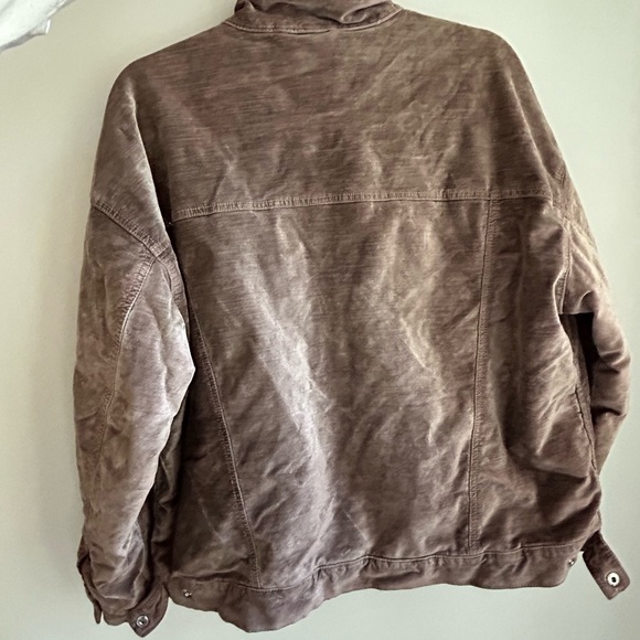 Free People | Mauve Velvet Trucker Jacket - Picture 4 of 6